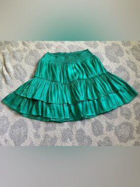 Umgee Tiered Green Skirt